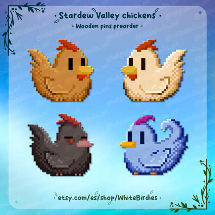 Chicken wooden pins - Stardew Valley